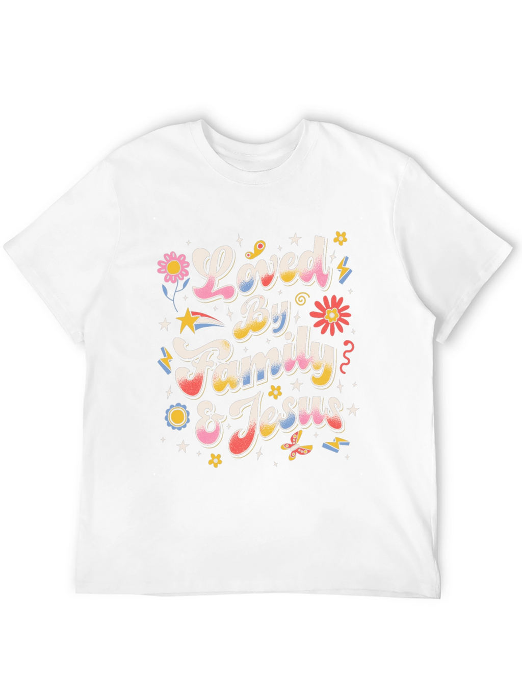 Loved By Family & Jesus Graphic T-Shirt