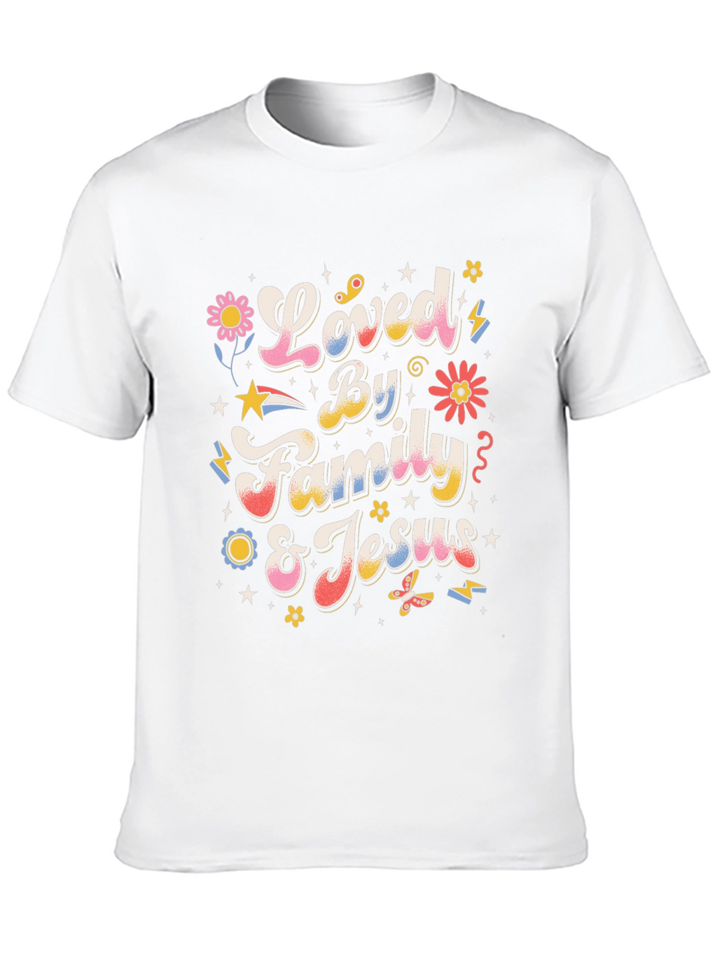 Loved By Family & Jesus Graphic T-Shirt
