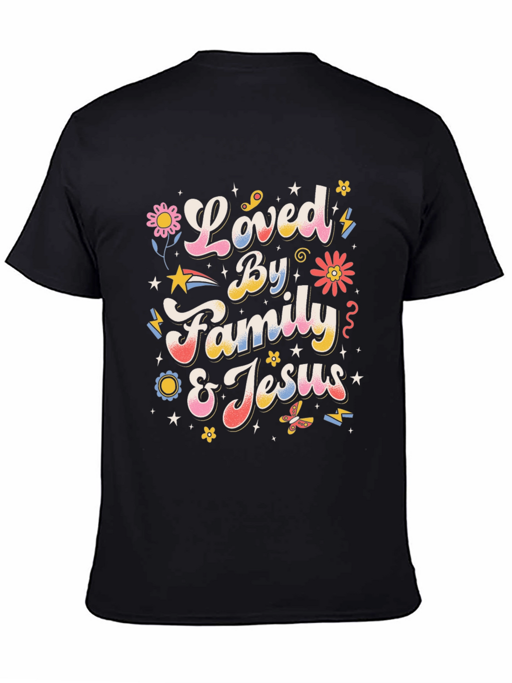 Loved By Family & Jesus Graphic T-Shirt