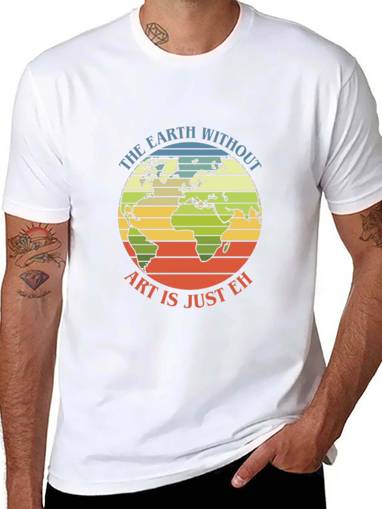 Earth Art T-Shirt - Artistic World Graphic Tee