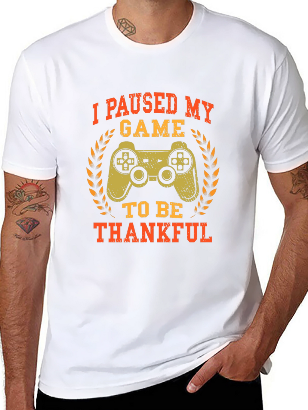Gamer Thanksgiving T-Shirt - Paused My Game