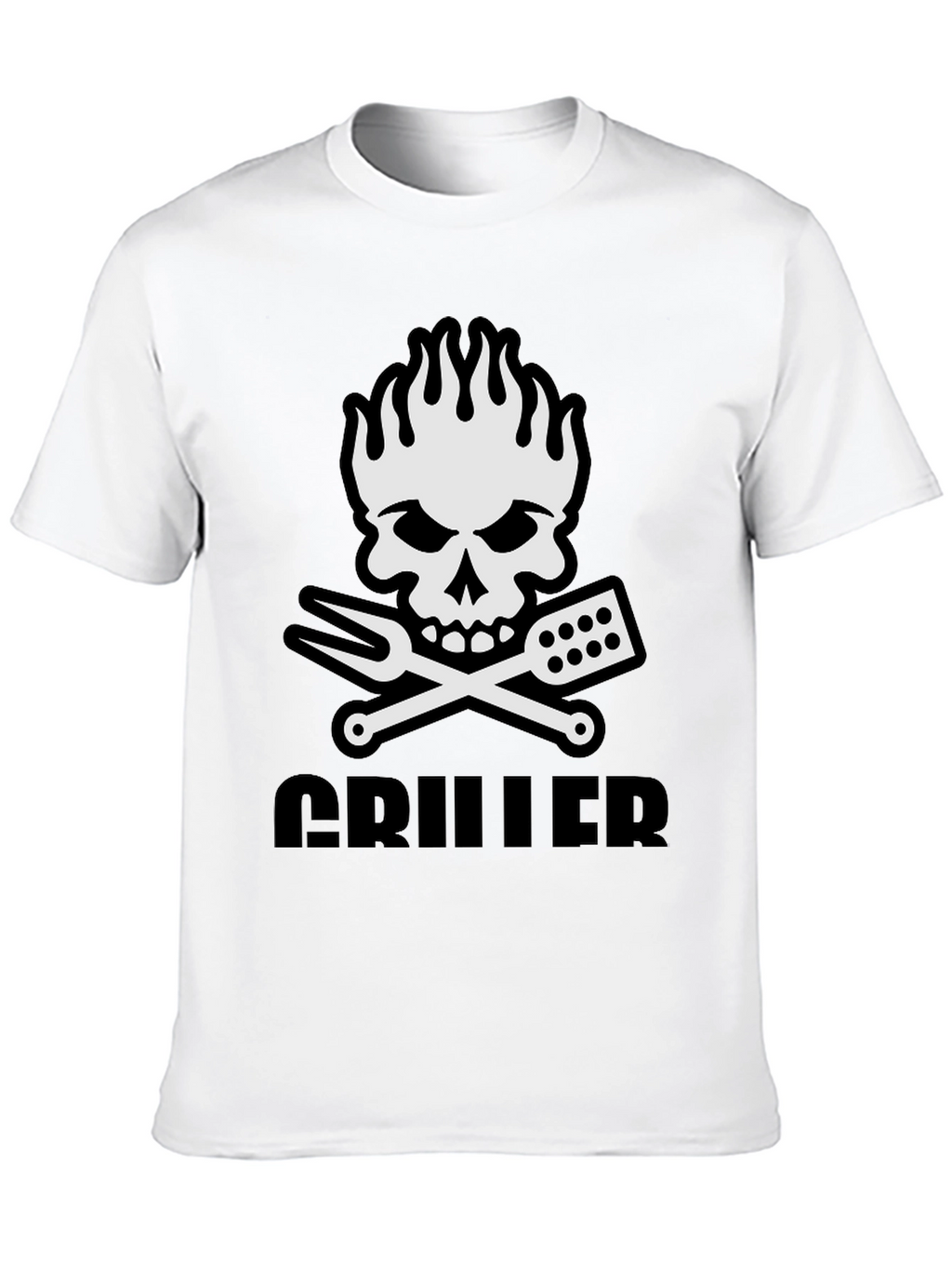 Griller Skull Graphic T-Shirt - BBQ Master