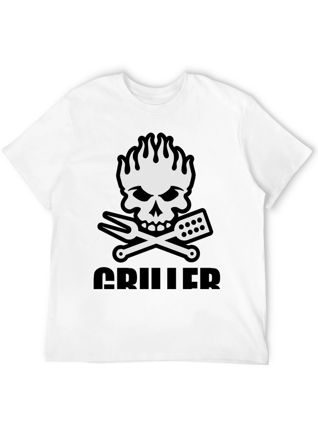 Griller Skull Graphic T-Shirt - BBQ Master