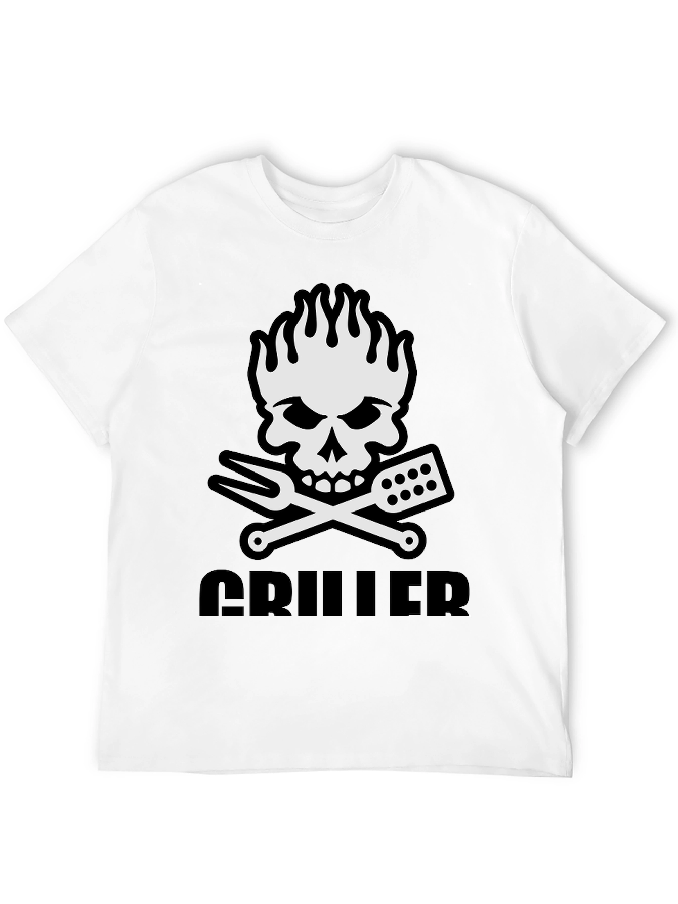 Griller Skull Graphic T-Shirt - BBQ Master