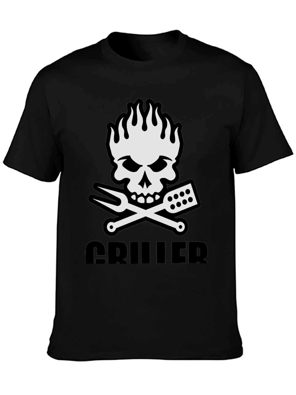 Griller Skull Graphic T-Shirt - BBQ Master