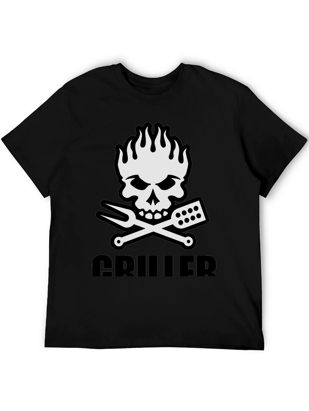 Griller Skull Graphic T-Shirt - BBQ Master