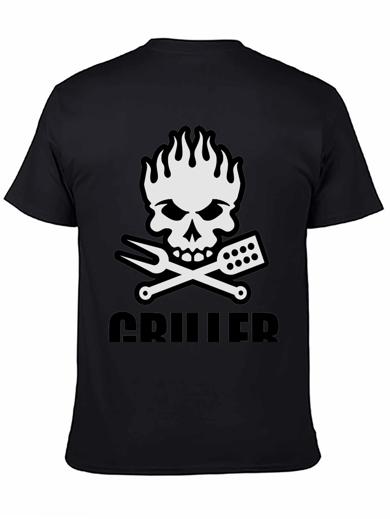 Griller Skull Graphic T-Shirt - BBQ Master