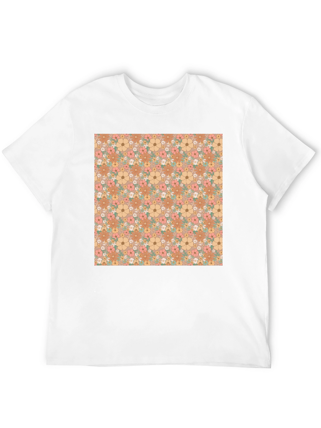 Retro Floral Print Tee