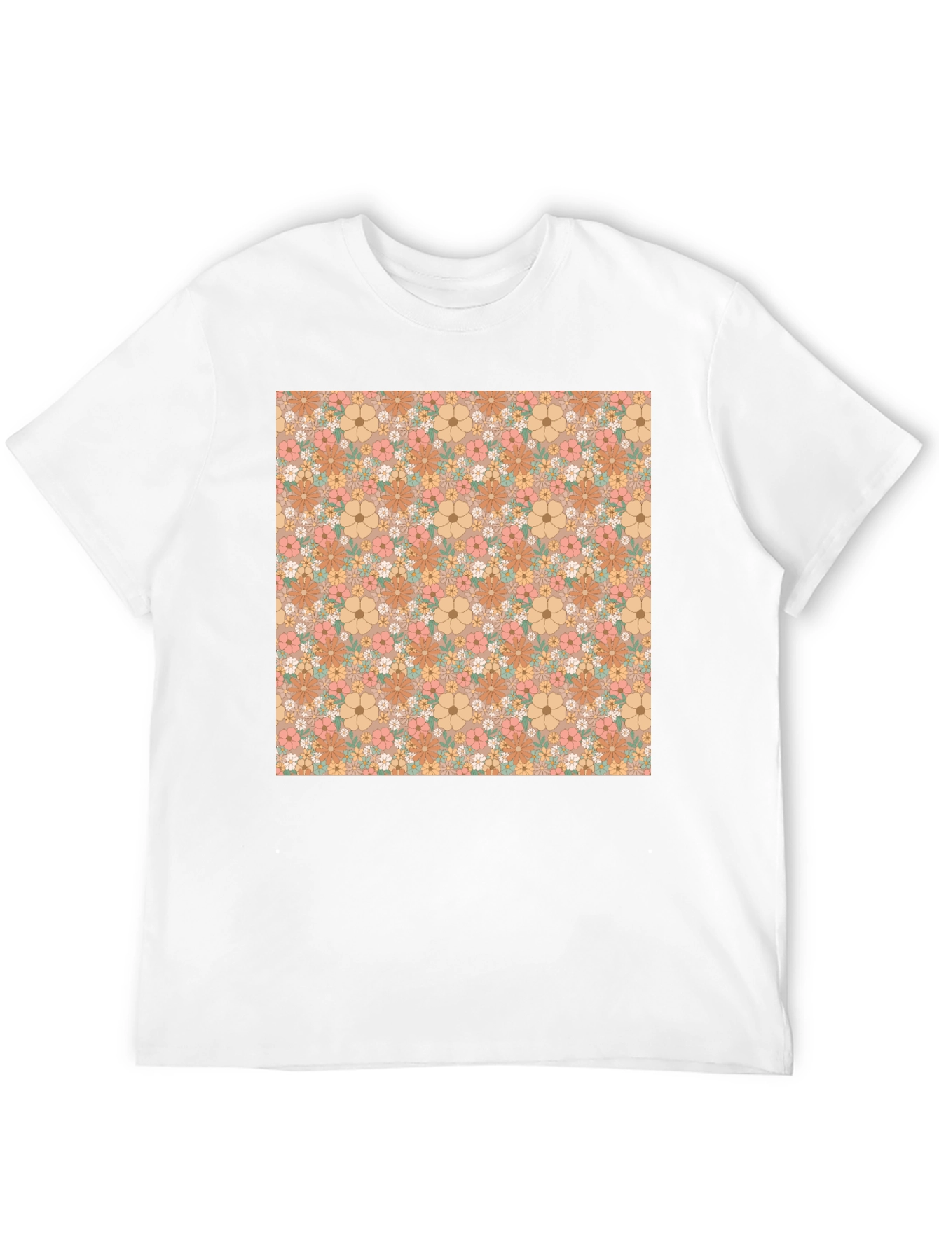 Retro Floral Print Tee