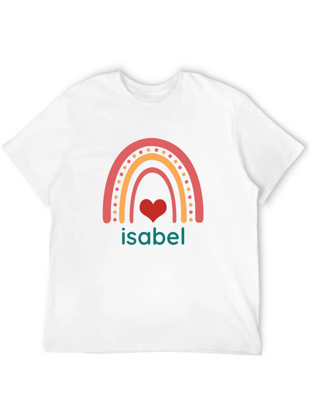 Isabel Rainbow Heart Custom T-Shirt
