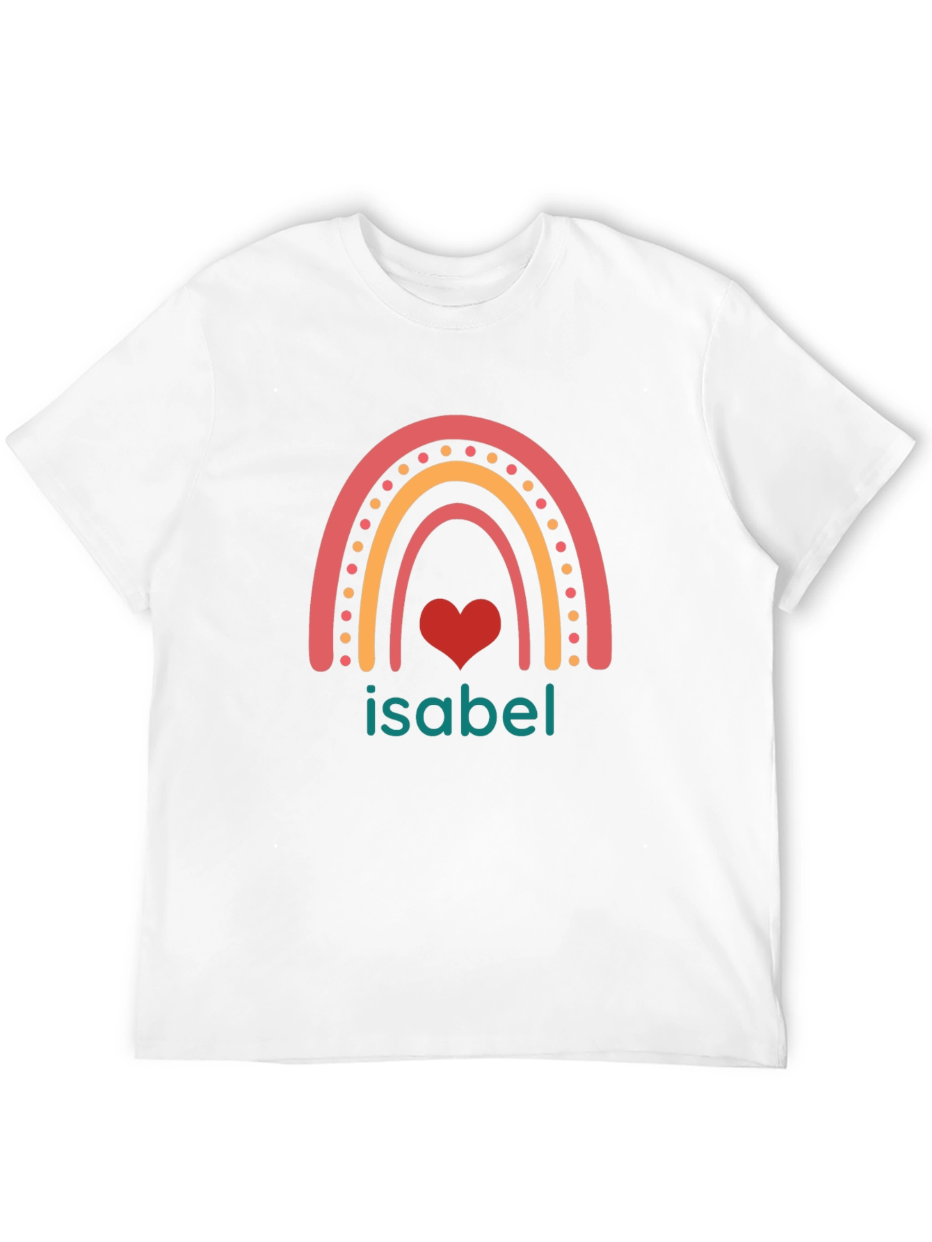 Isabel Rainbow Heart Custom T-Shirt