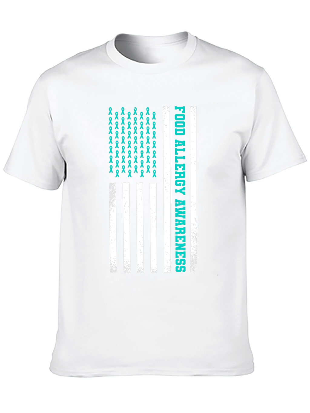 Food Allergy Awareness American Flag T-Shirt