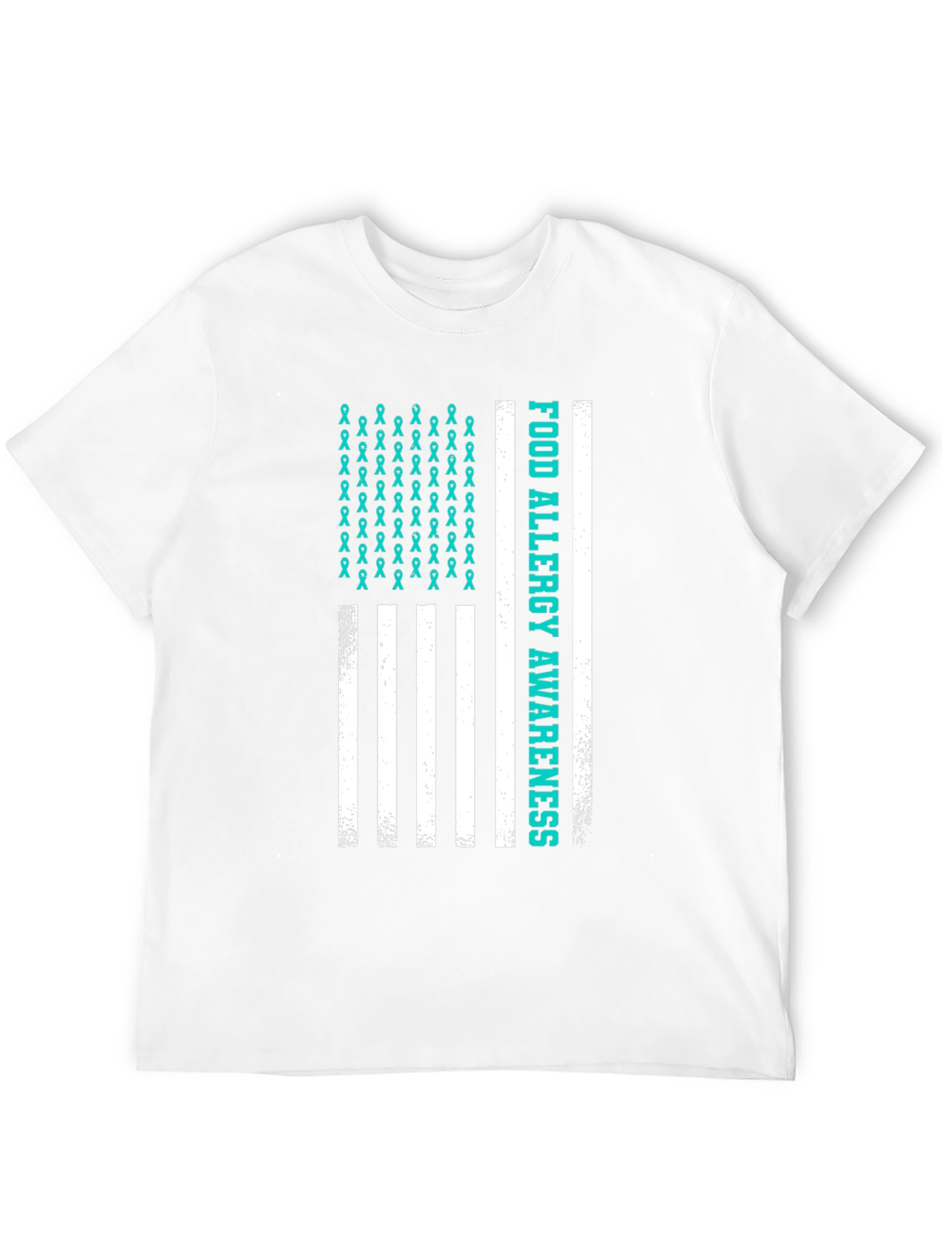 Food Allergy Awareness American Flag T-Shirt
