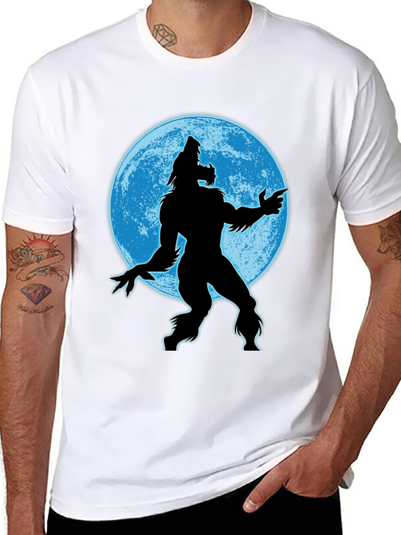 Werewolf Moon Graphic Tee - Mens Black T-Shirt