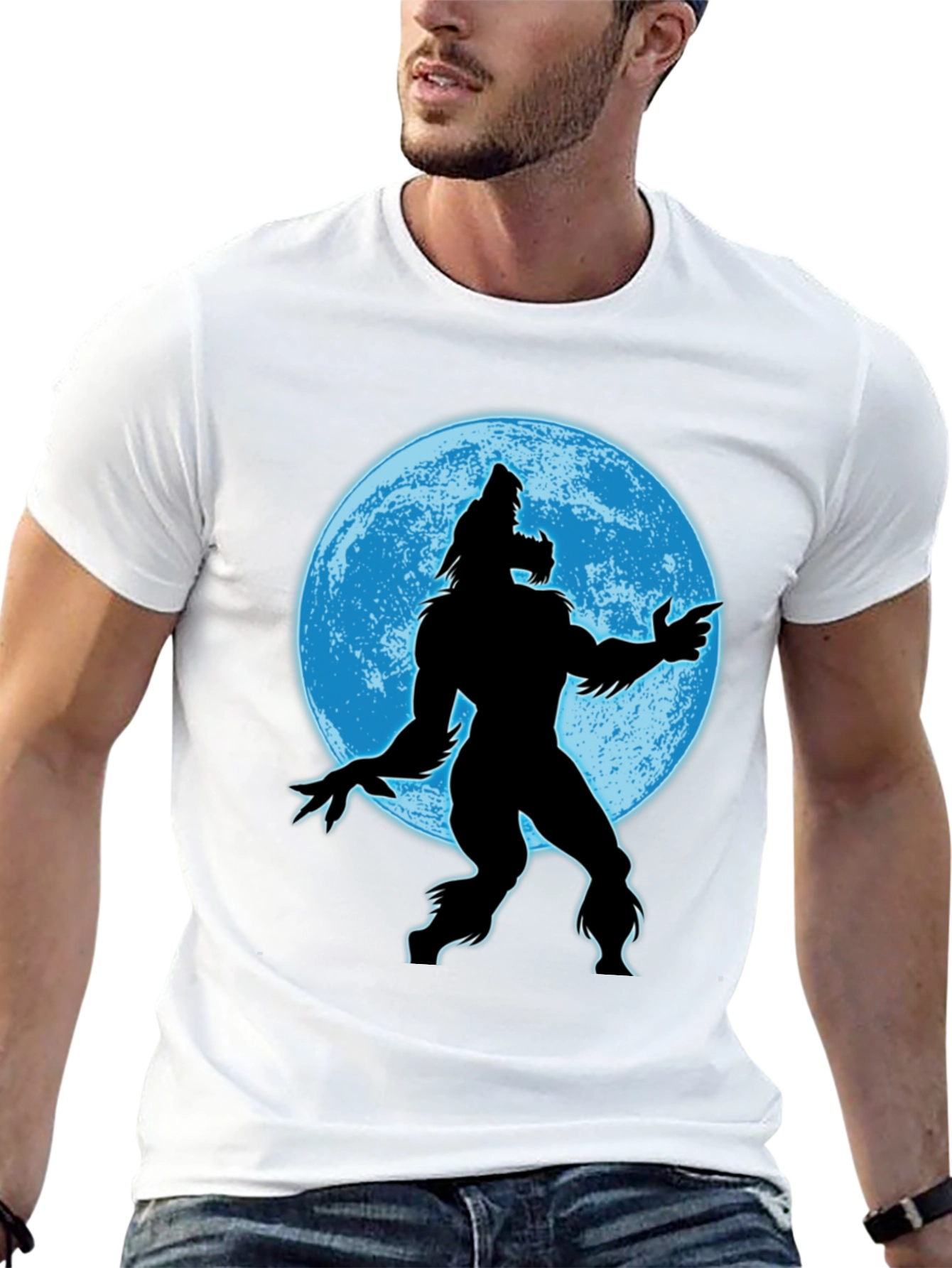 Werewolf Moon Graphic Tee - Mens Black T-Shirt
