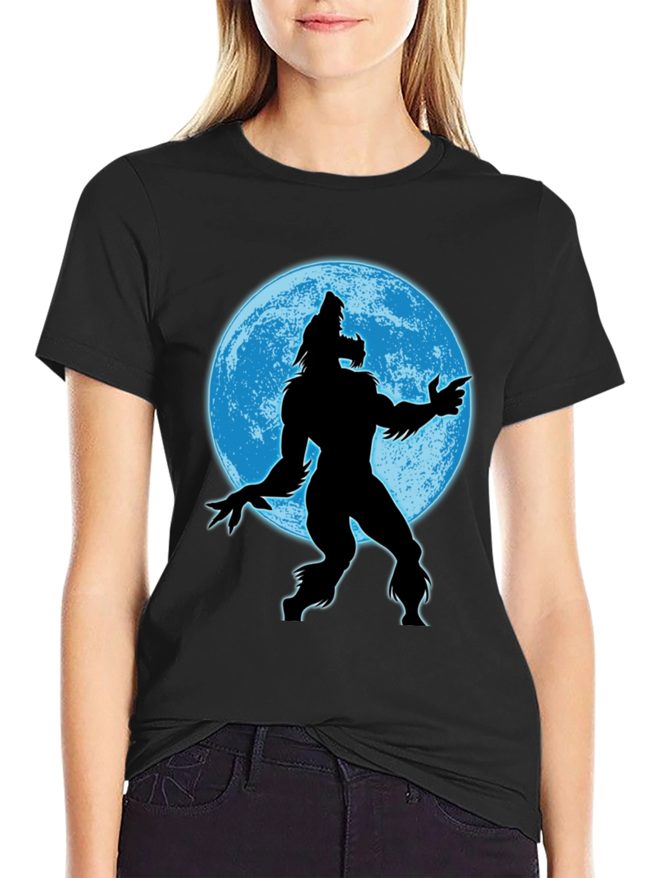 Werewolf Moon Graphic Tee - Mens Black T-Shirt