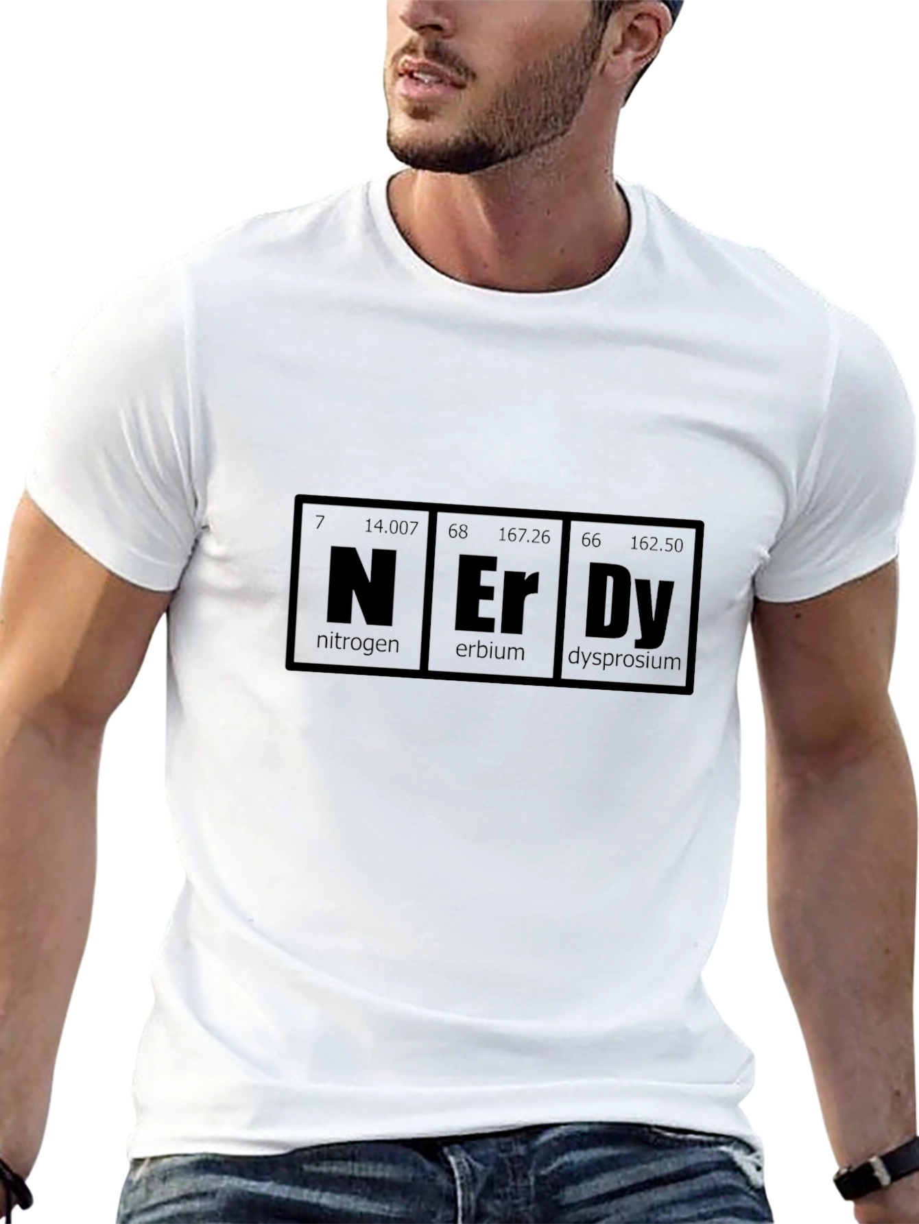 Nerdy Periodic Table Black T-Shirt