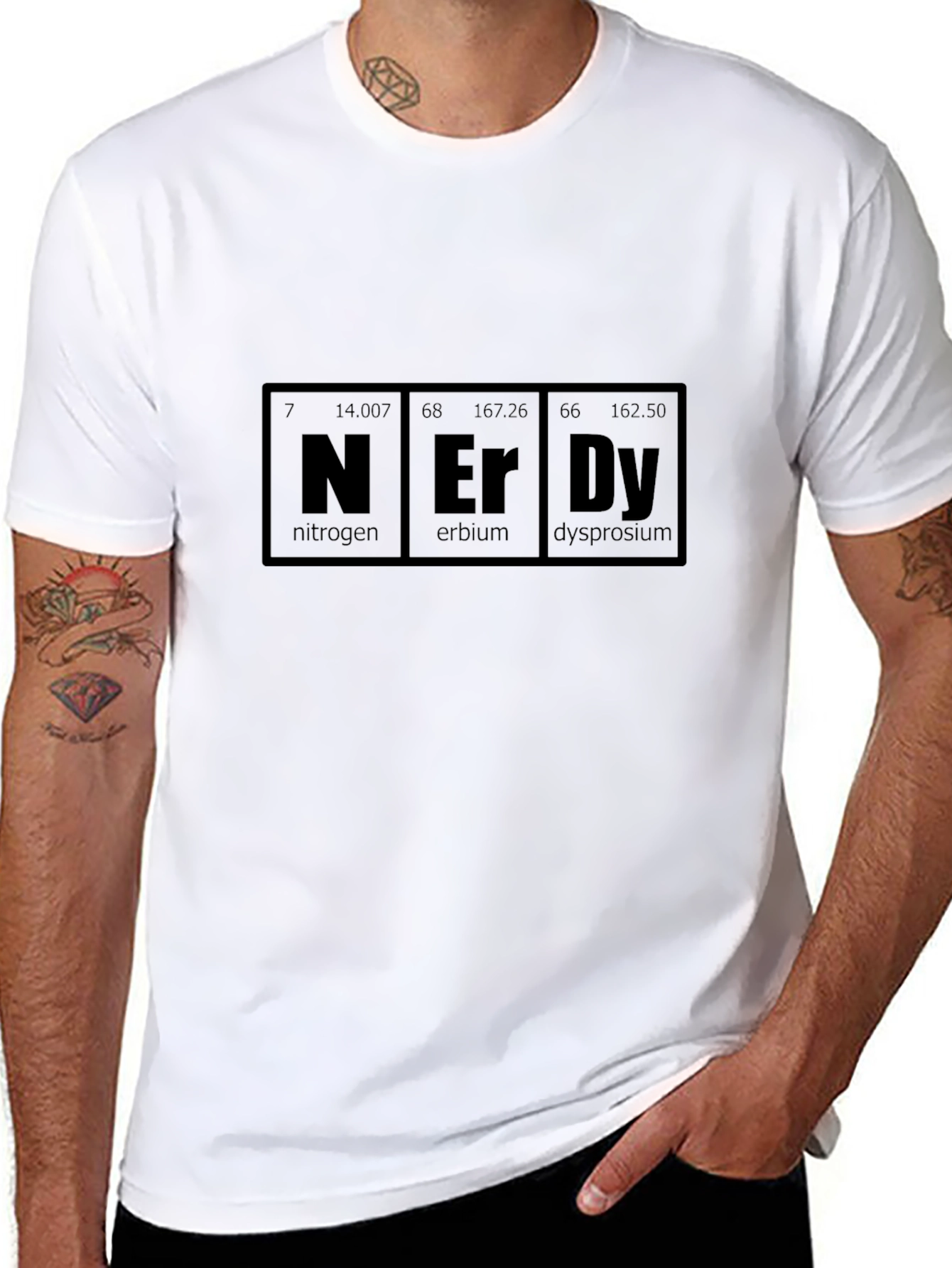 Nerdy Periodic Table Black T-Shirt