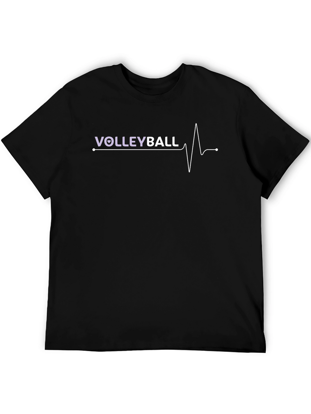 Volleyball Heartbeat Graphic T-Shirt - Sporty & Stylish