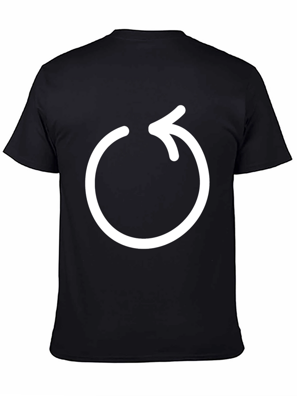 Circular Arrow Graphic Black T-Shirt