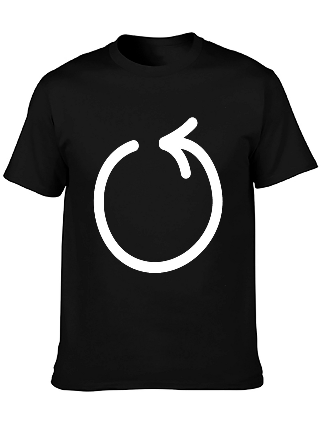 Circular Arrow Graphic Black T-Shirt