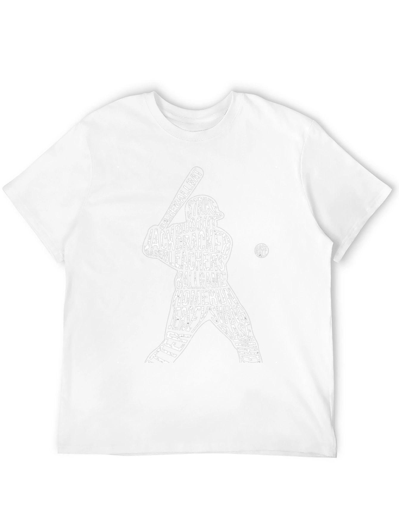 Baseball Word Art Black T-Shirt