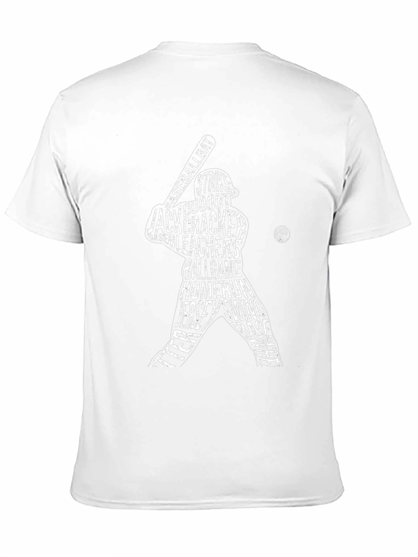 Baseball Word Art Black T-Shirt