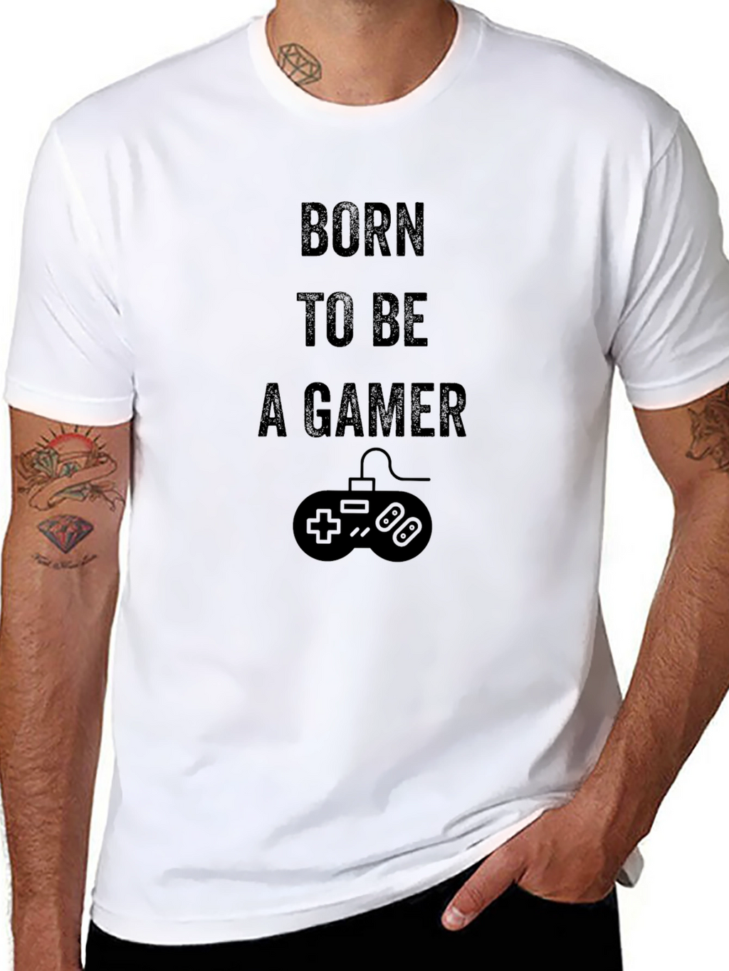Born to Be a Gamer Black T-Shirt