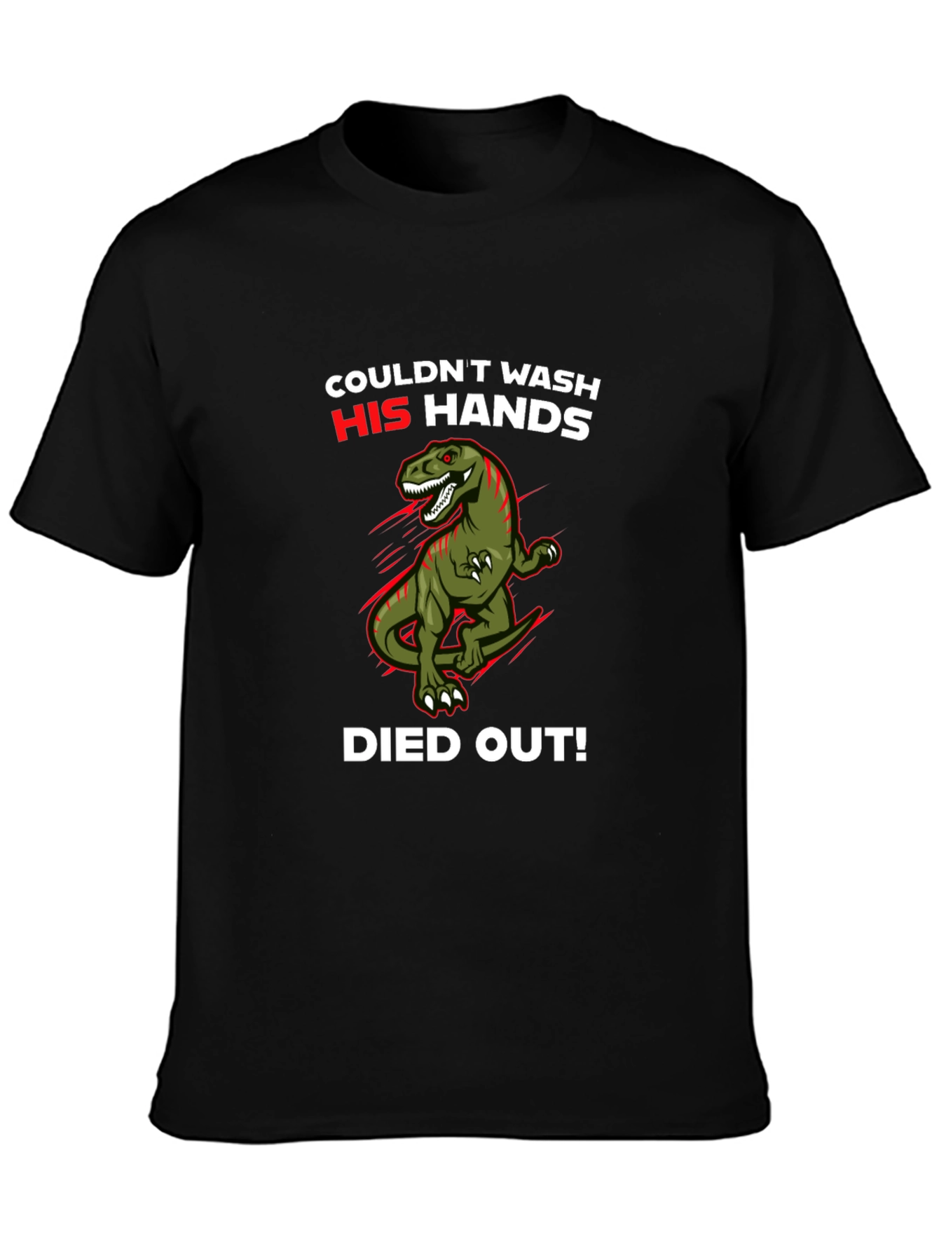 Dinosaur Wash Hands T-Shirt - Funny Dino Tee