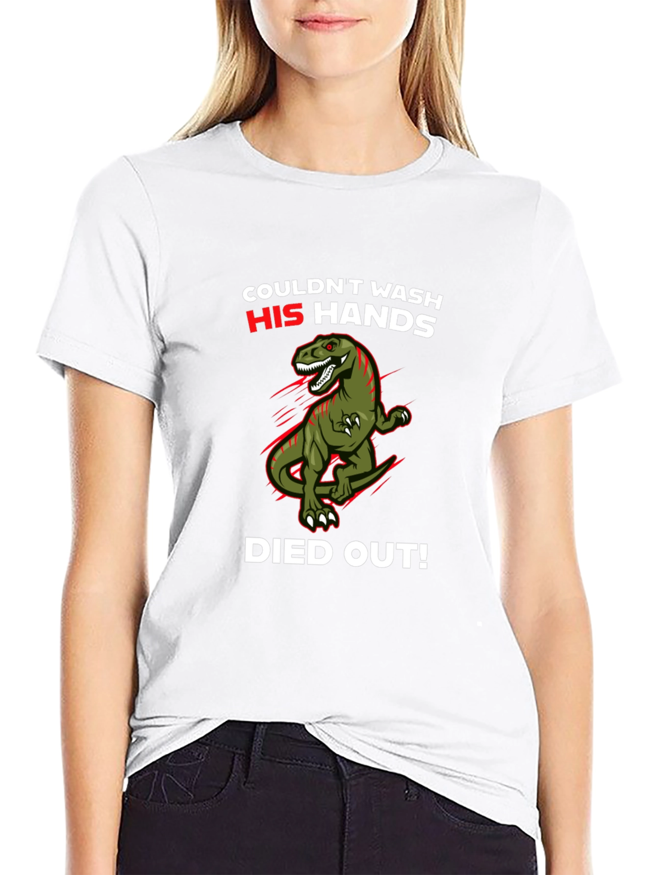 Dinosaur Wash Hands T-Shirt - Funny Dino Tee