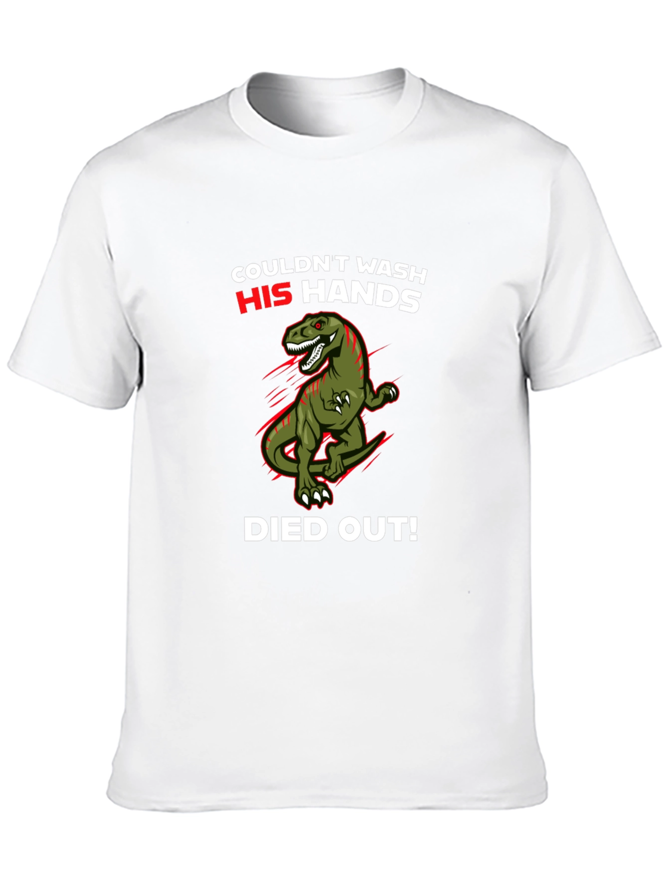Dinosaur Wash Hands T-Shirt - Funny Dino Tee
