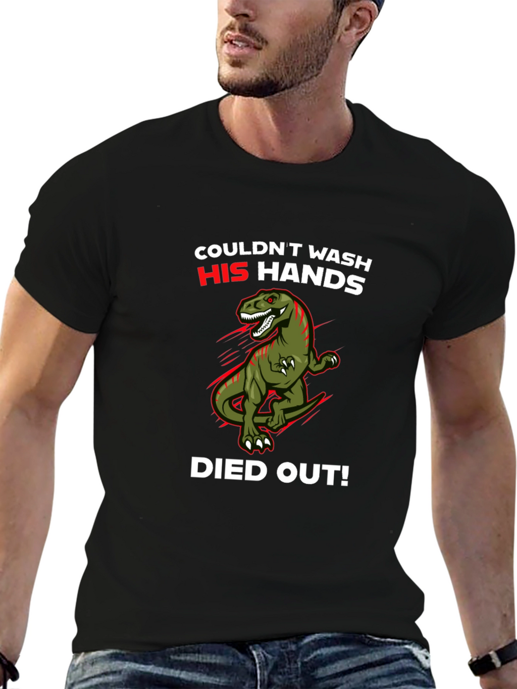 Dinosaur Wash Hands T-Shirt - Funny Dino Tee