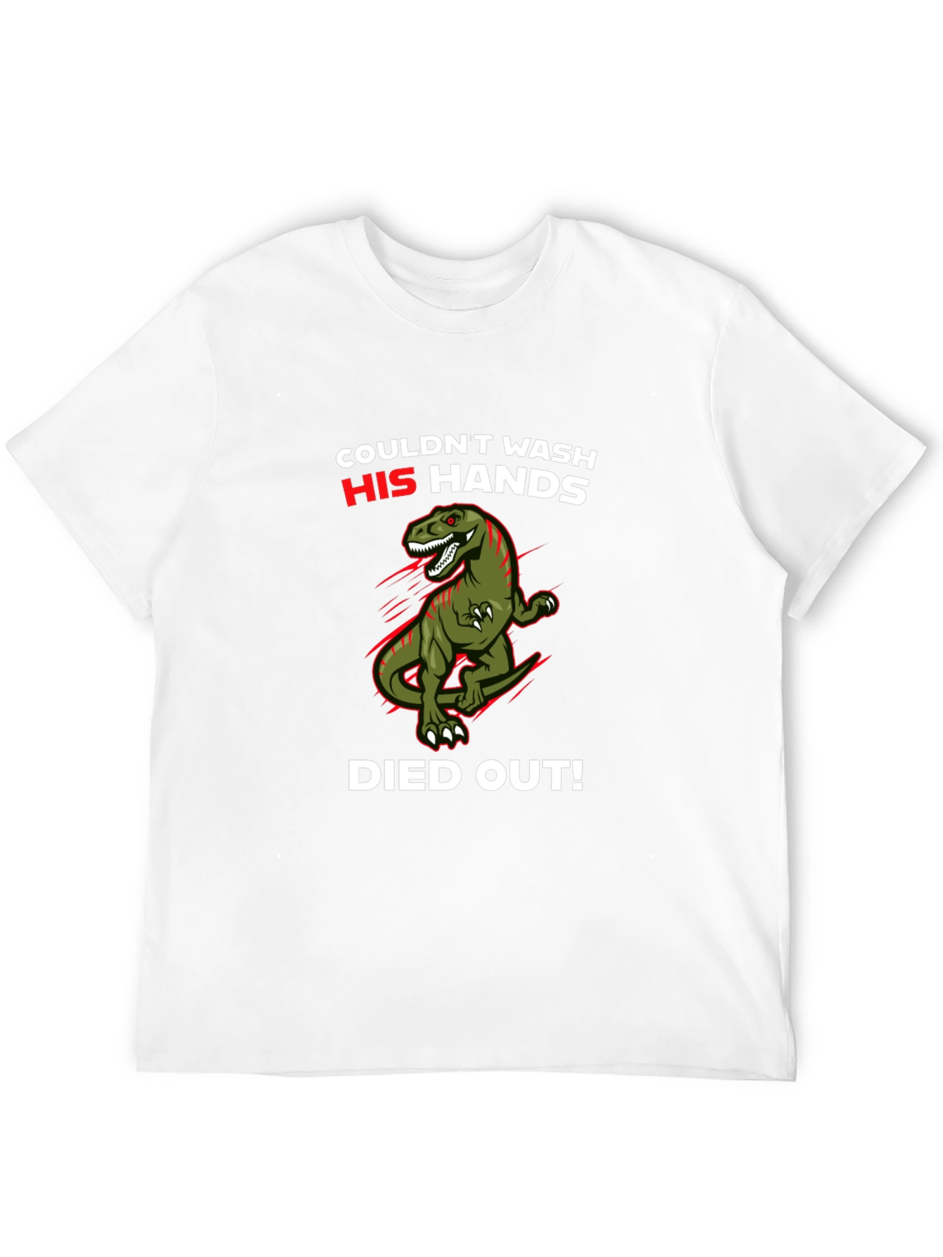 Dinosaur Wash Hands T-Shirt - Funny Dino Tee