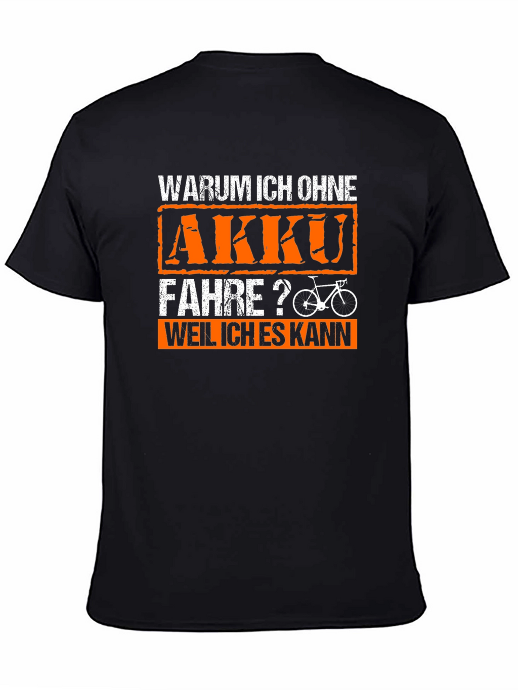 Funny German Bicycle T-Shirt - Why No Battery?