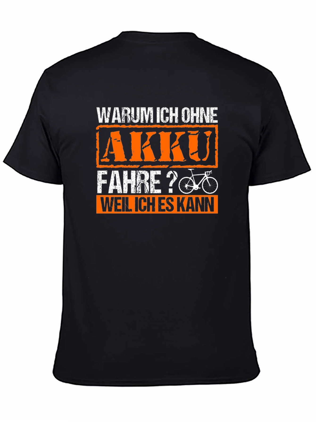 Funny German Bicycle T-Shirt - Why No Battery?