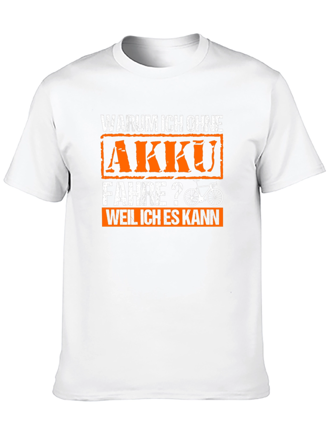 Funny German Bicycle T-Shirt - Why No Battery?