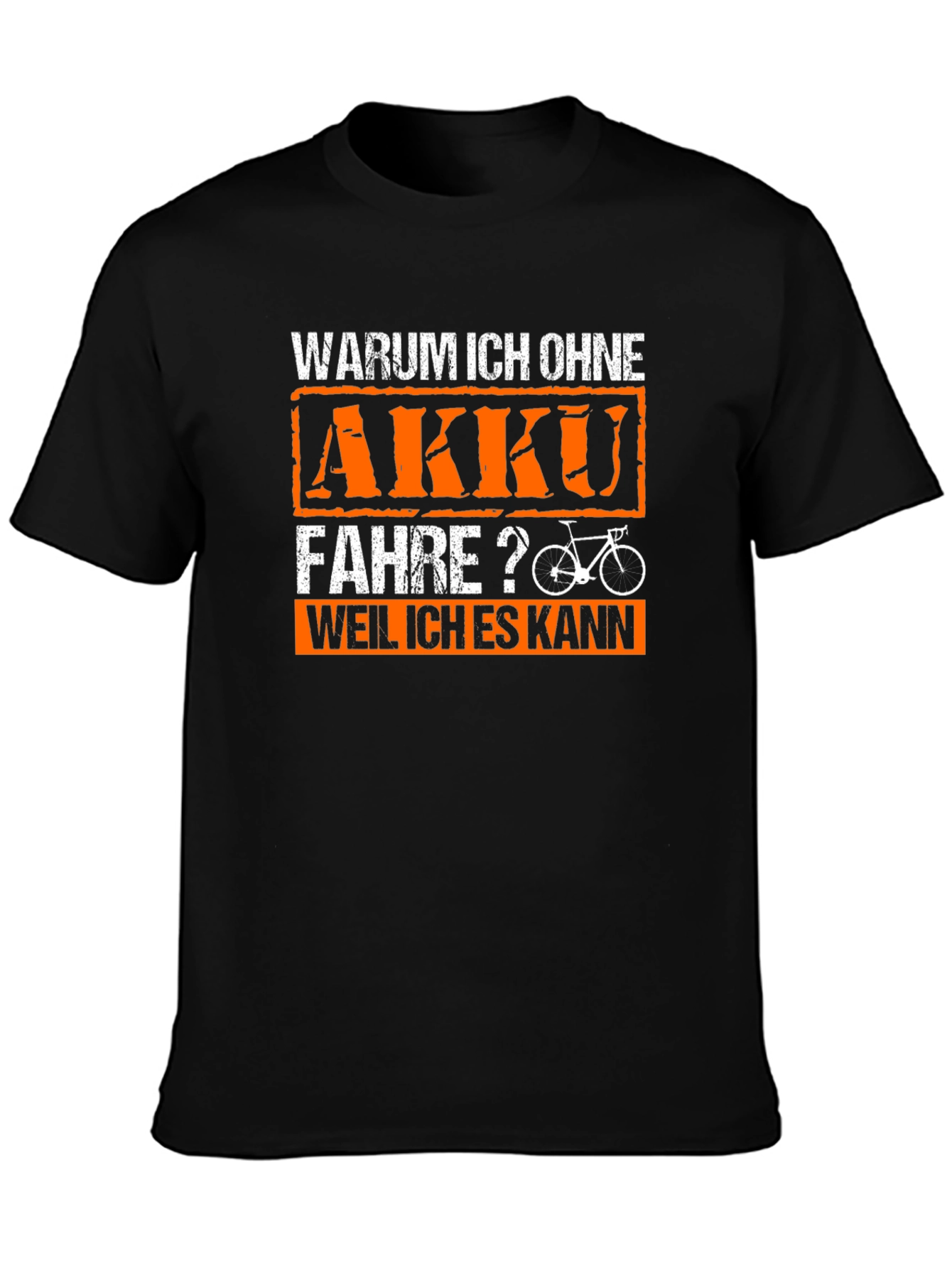 Funny German Bicycle T-Shirt - Why No Battery?