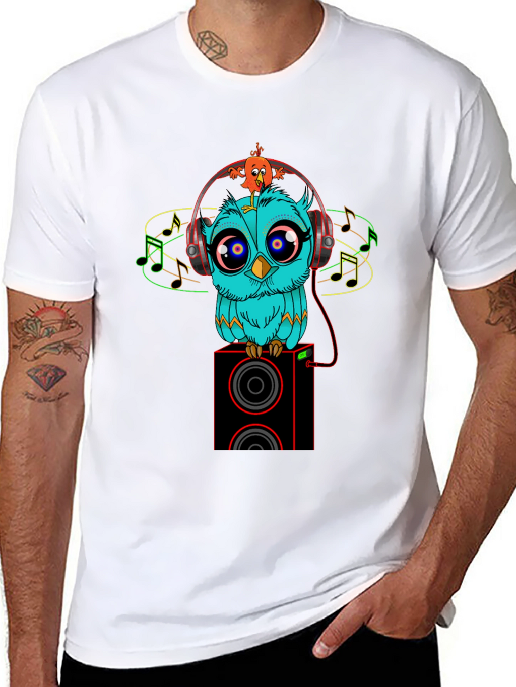 Owl & Bird DJ Graphic Tee