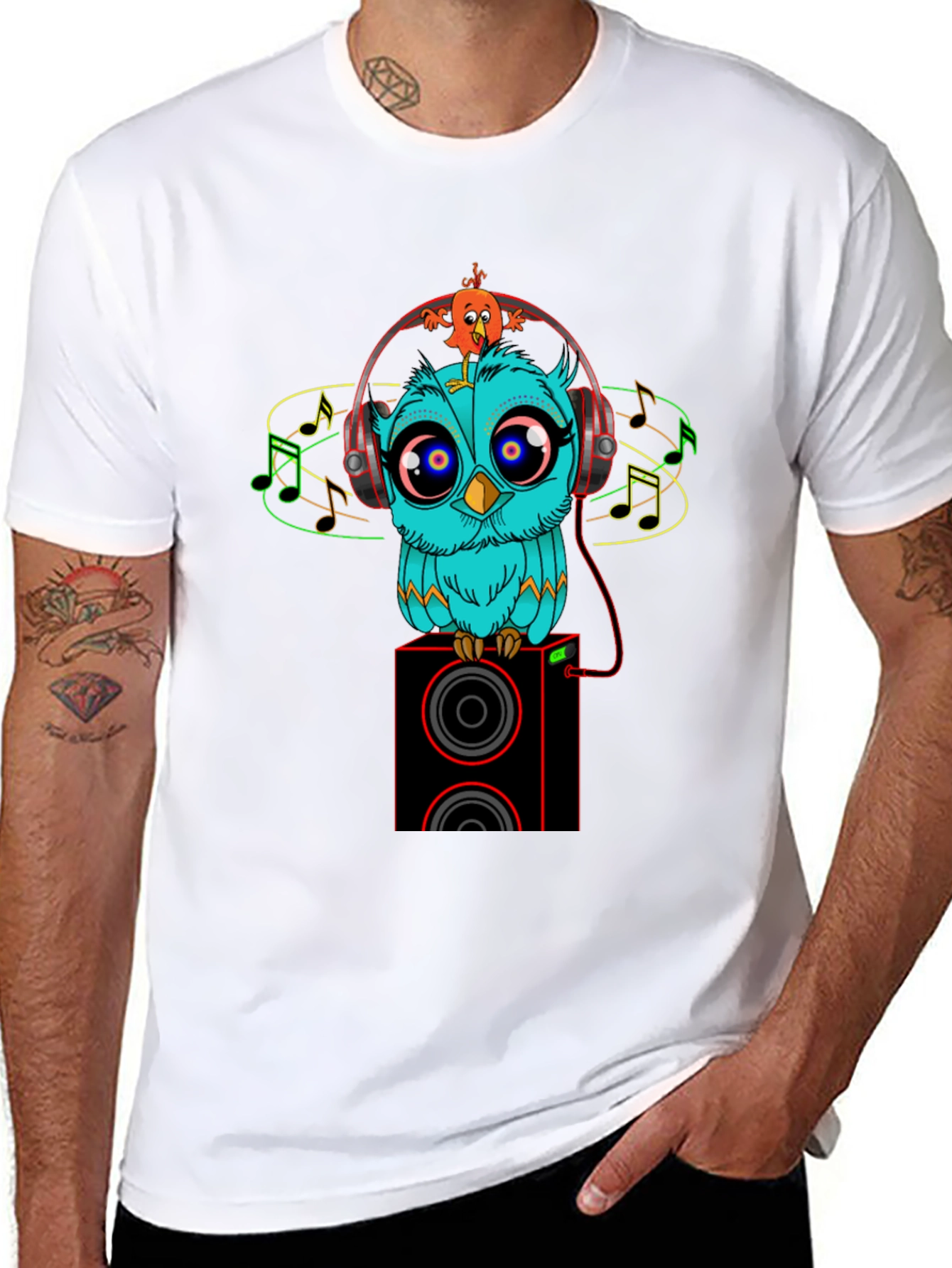 Owl & Bird DJ Graphic Tee
