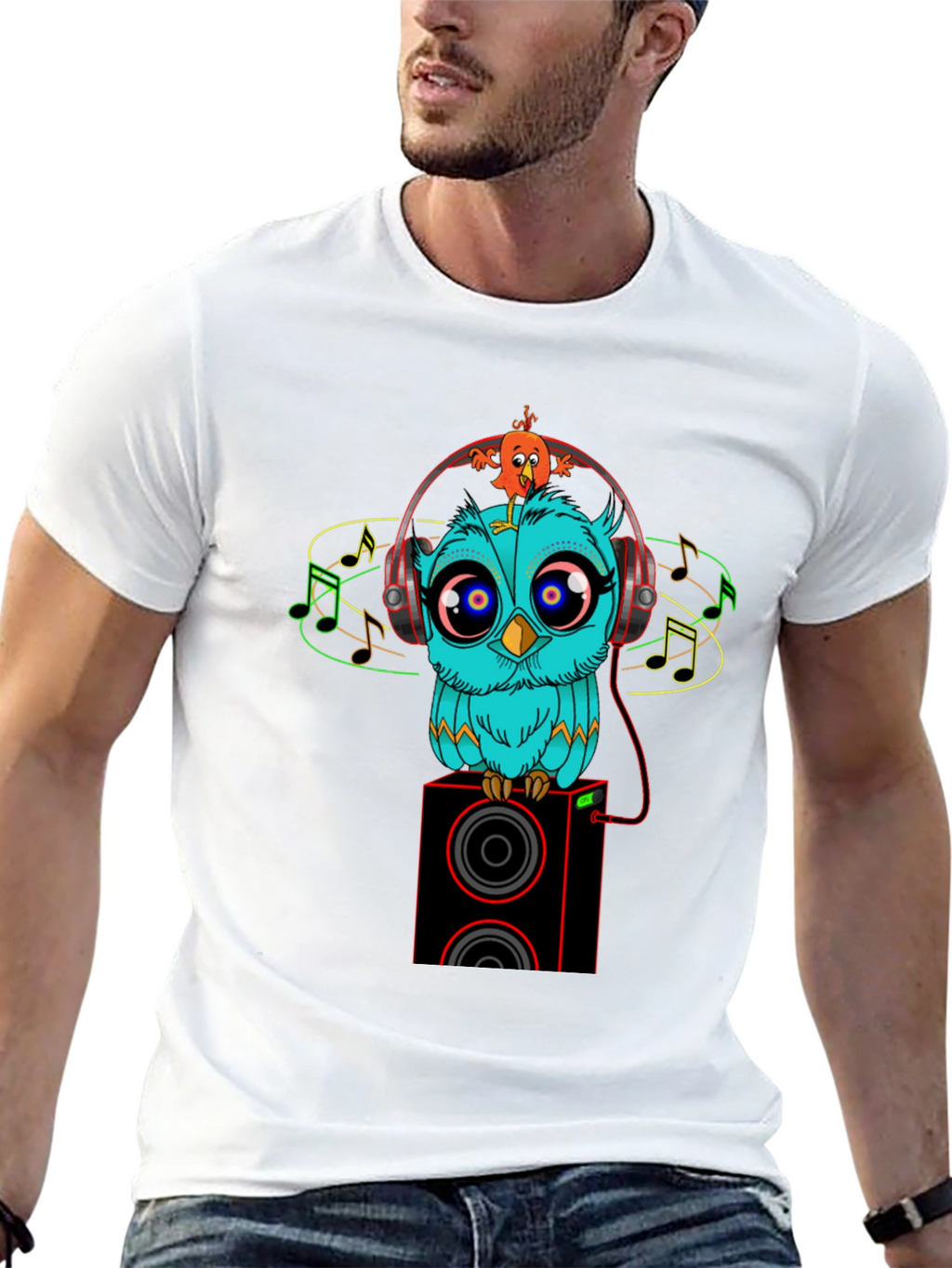 Owl & Bird DJ Graphic Tee