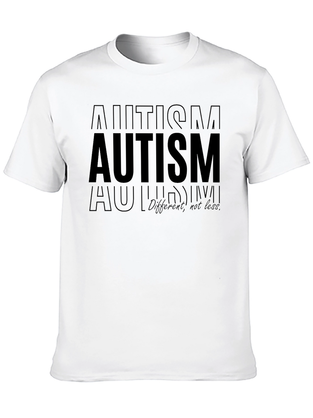 Autism Awareness Black T-Shirt - Different Not Less