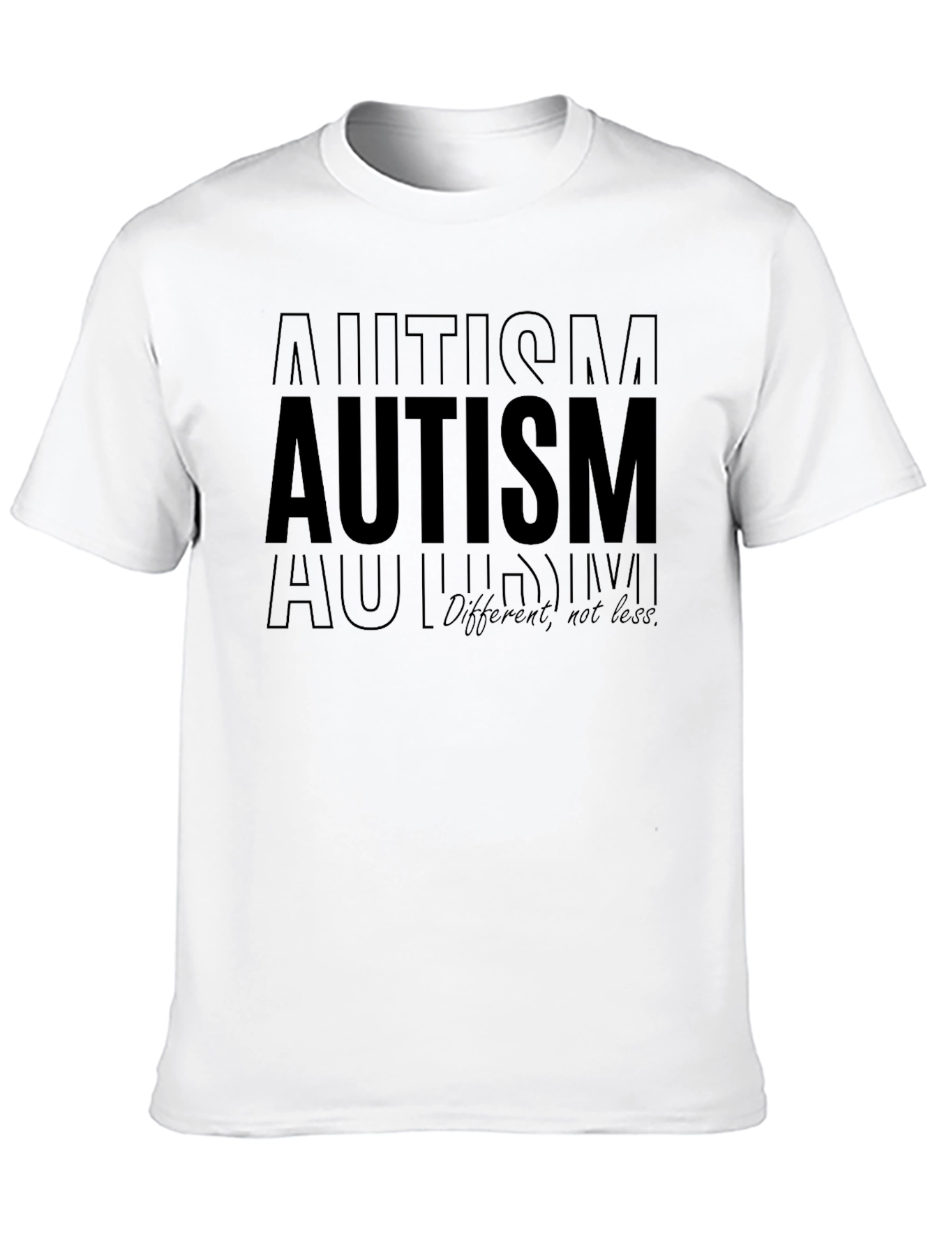 Autism Awareness Black T-Shirt - Different Not Less
