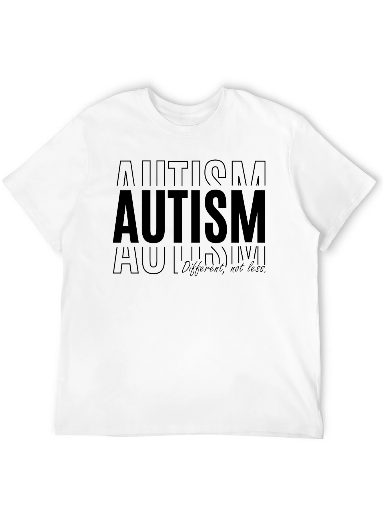 Autism Awareness Black T-Shirt - Different Not Less