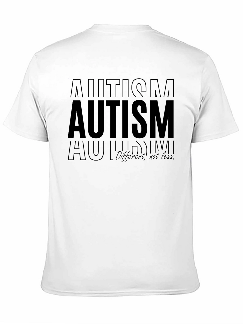 Autism Awareness Black T-Shirt - Different Not Less