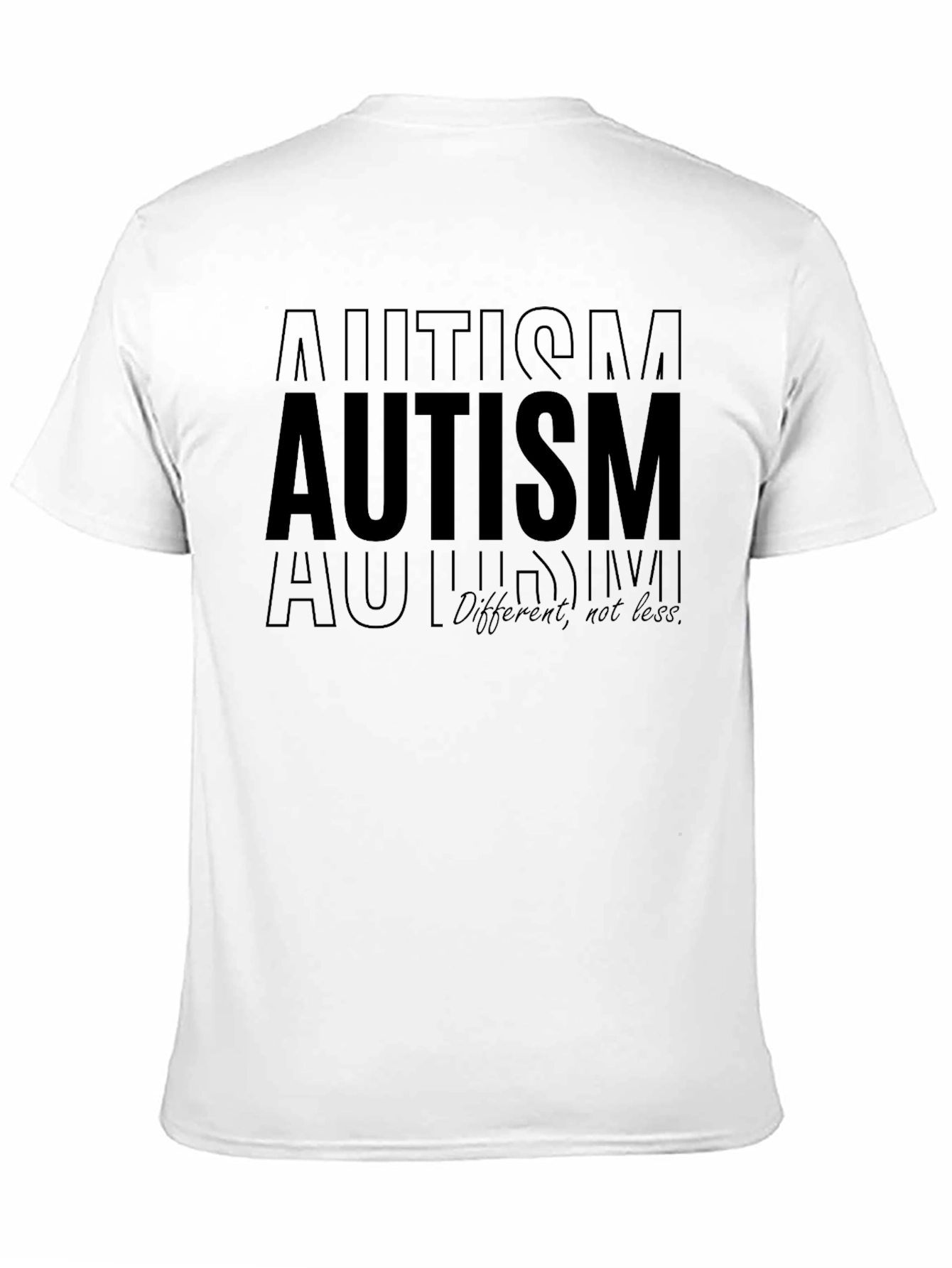 Autism Awareness Black T-Shirt - Different Not Less