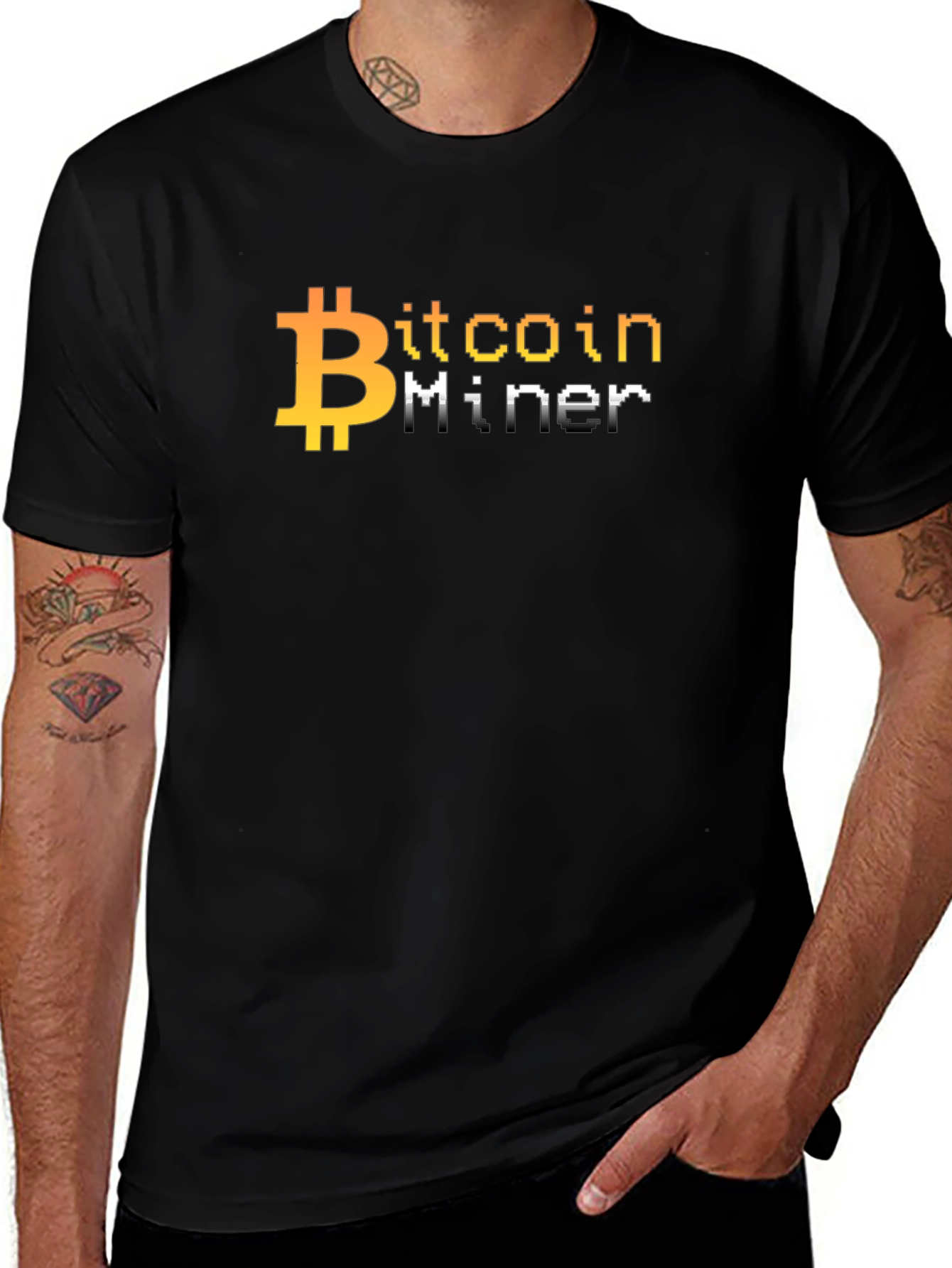 Bitcoin Miner Pixel Art T-Shirt