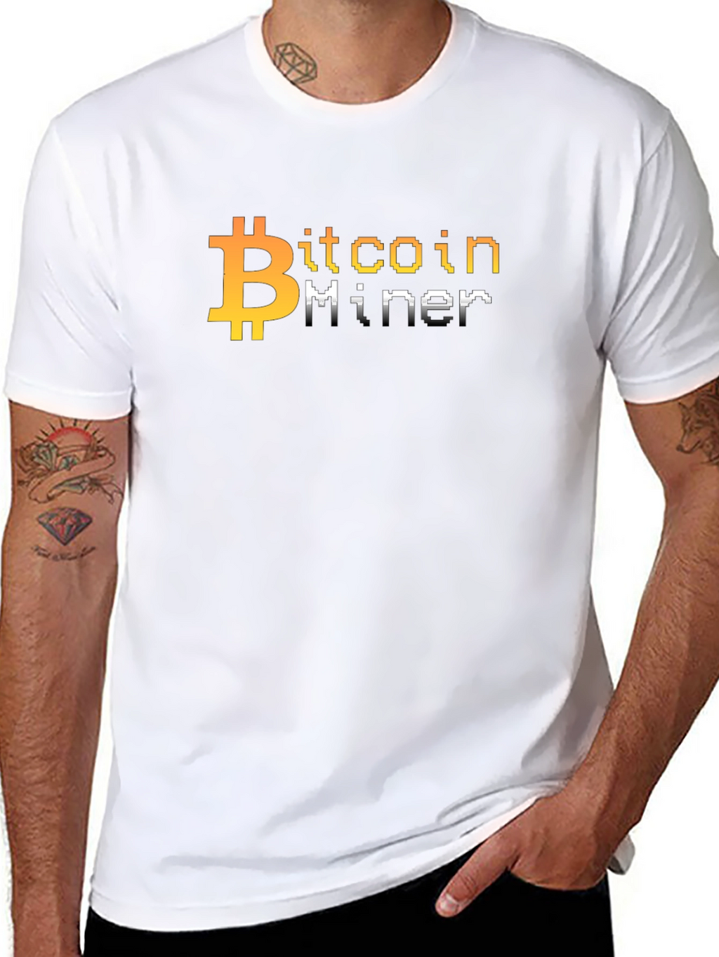 Bitcoin Miner Pixel Art T-Shirt