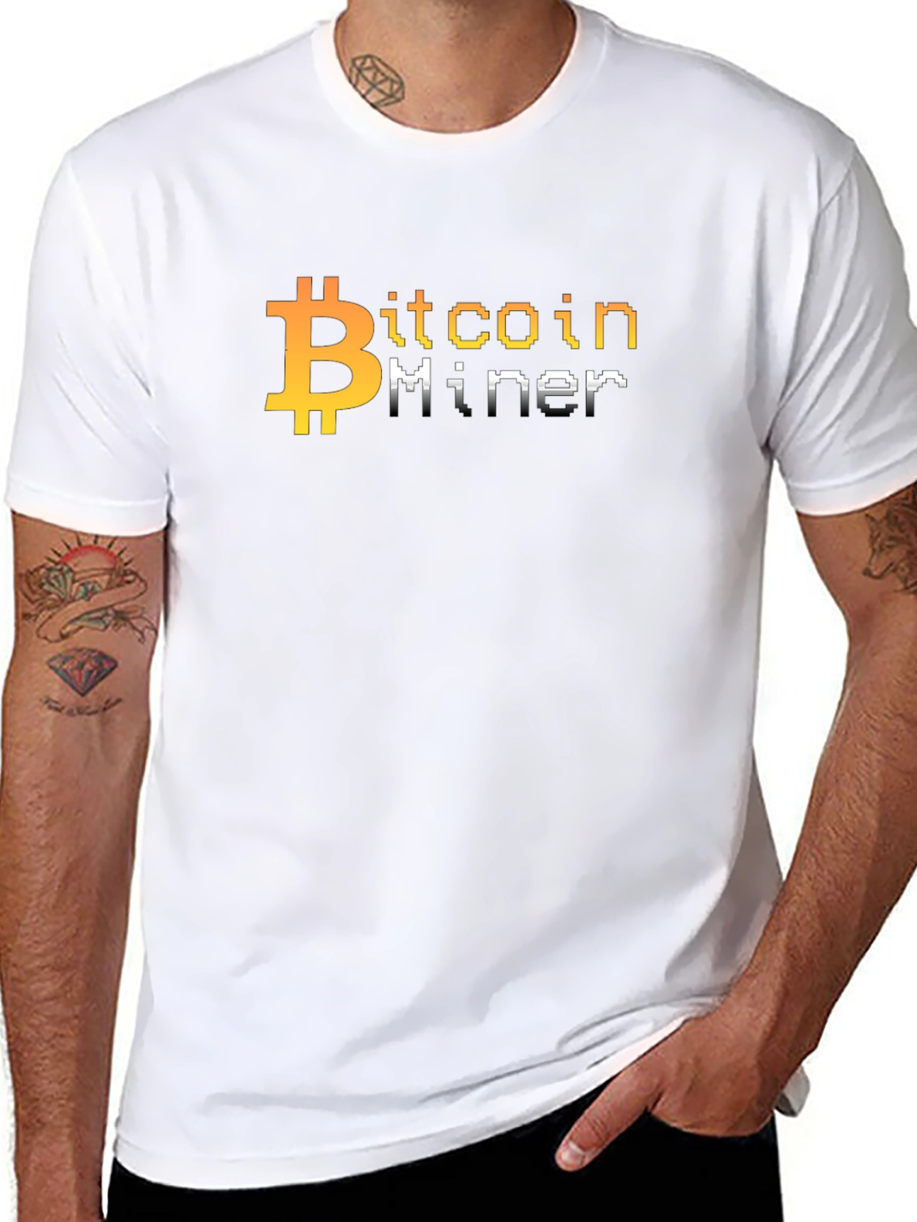 Bitcoin Miner Pixel Art T-Shirt