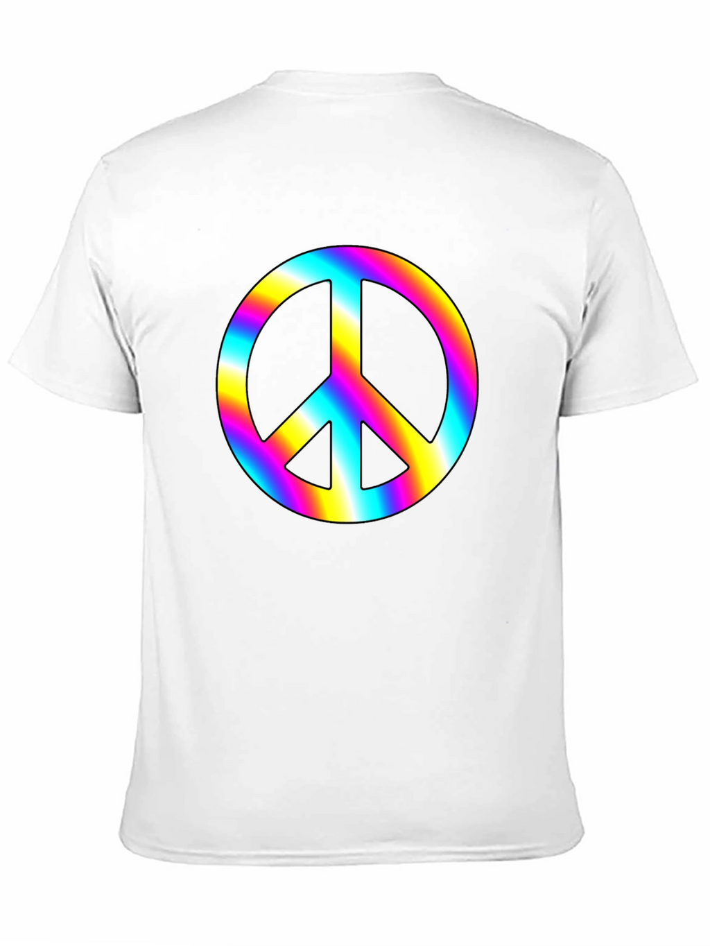 Rainbow Peace Sign Black T-Shirt