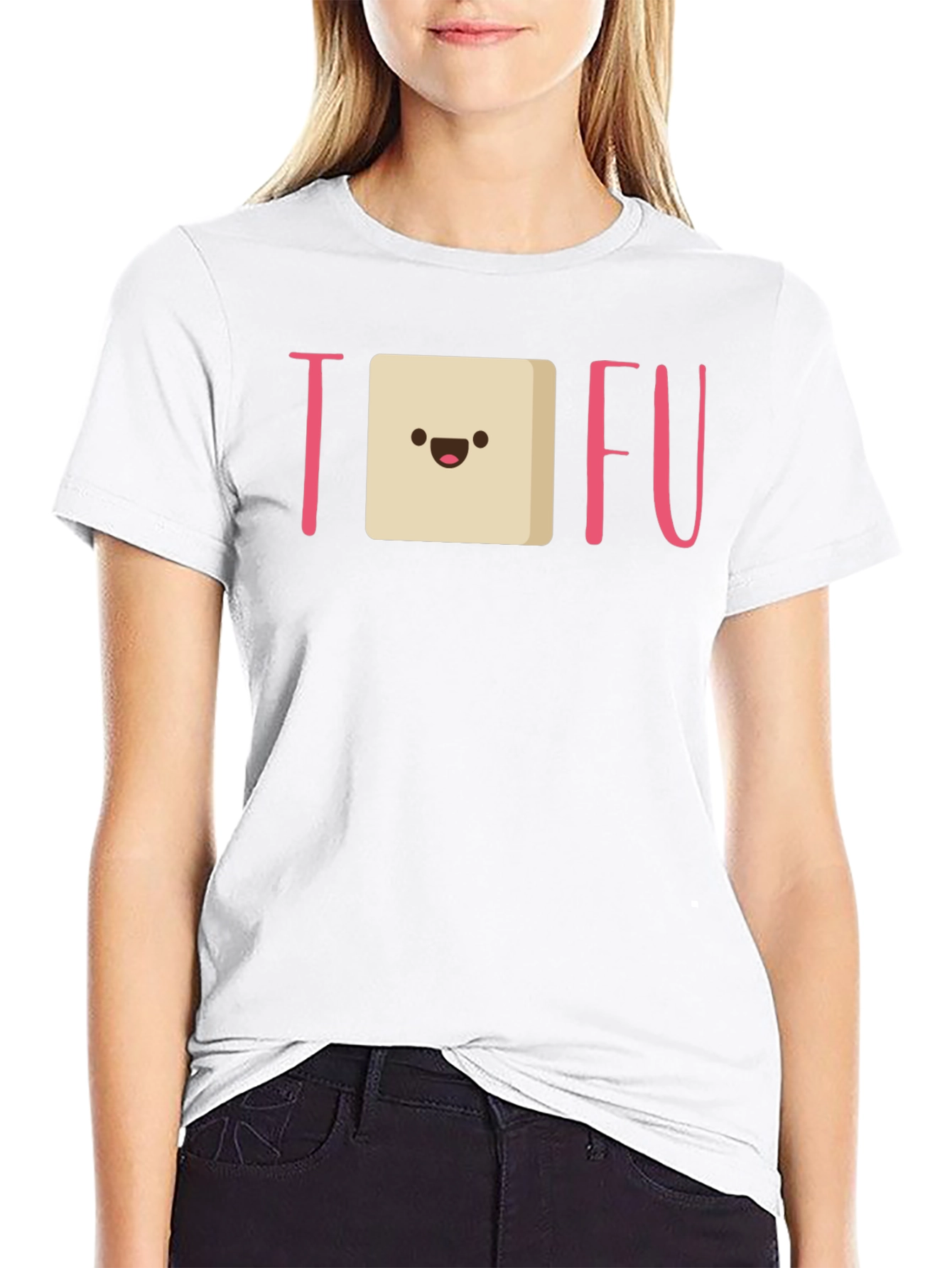 Tofu Graphic Tee - Black Cotton Comfort